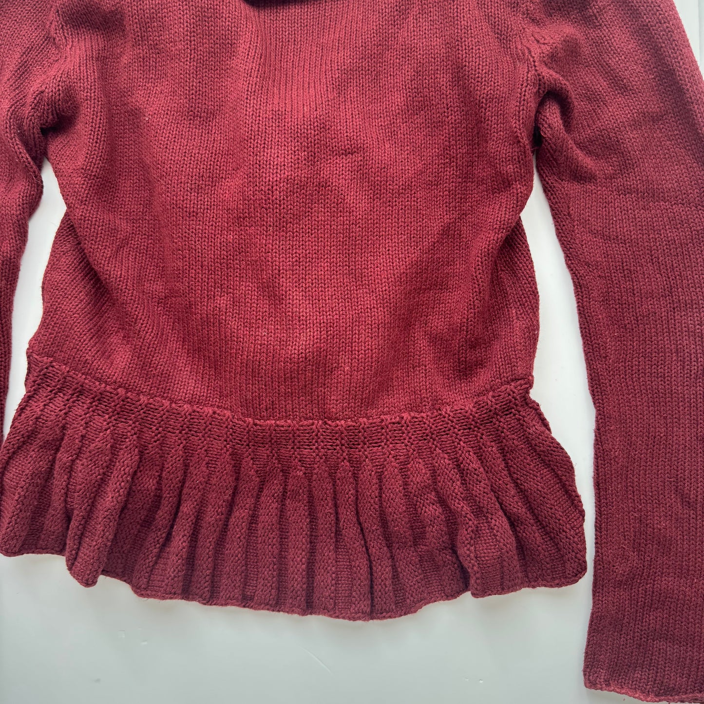 Burgundy Knit Cardigan (M)