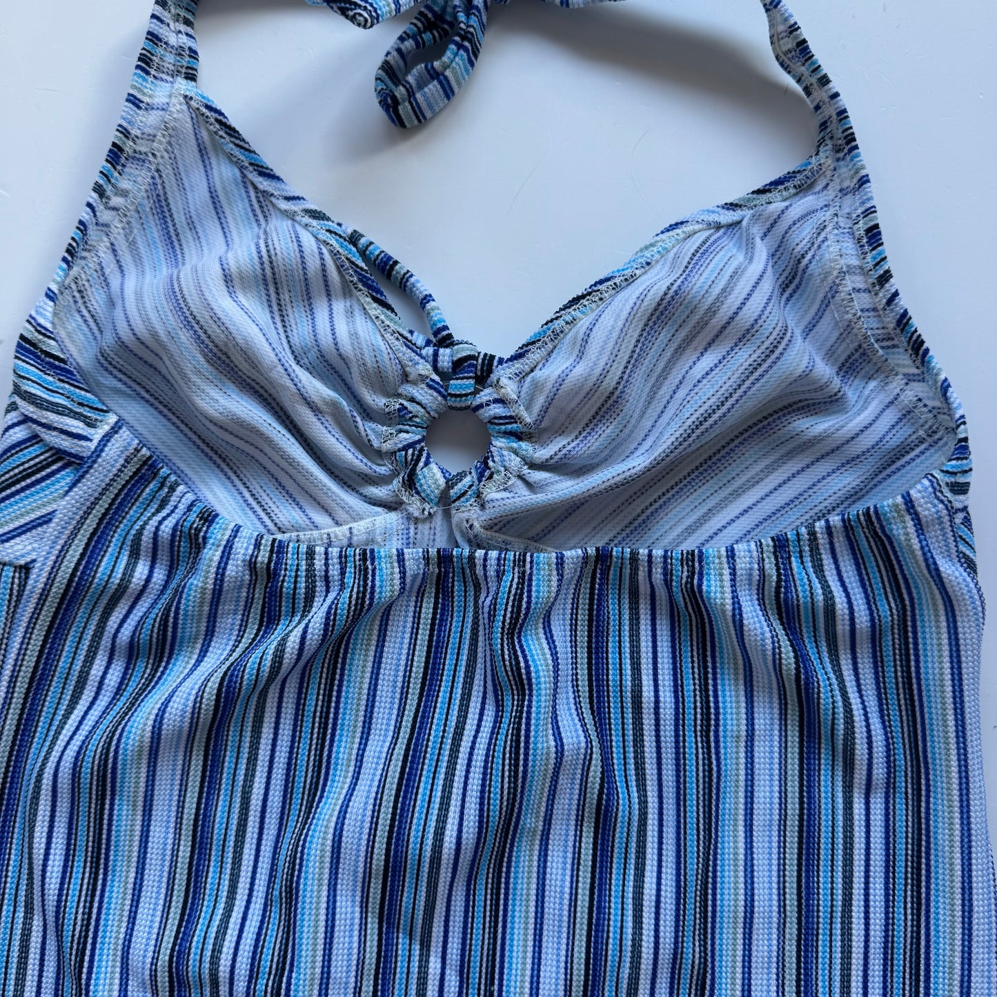 Blue Striped Halter Top (S)