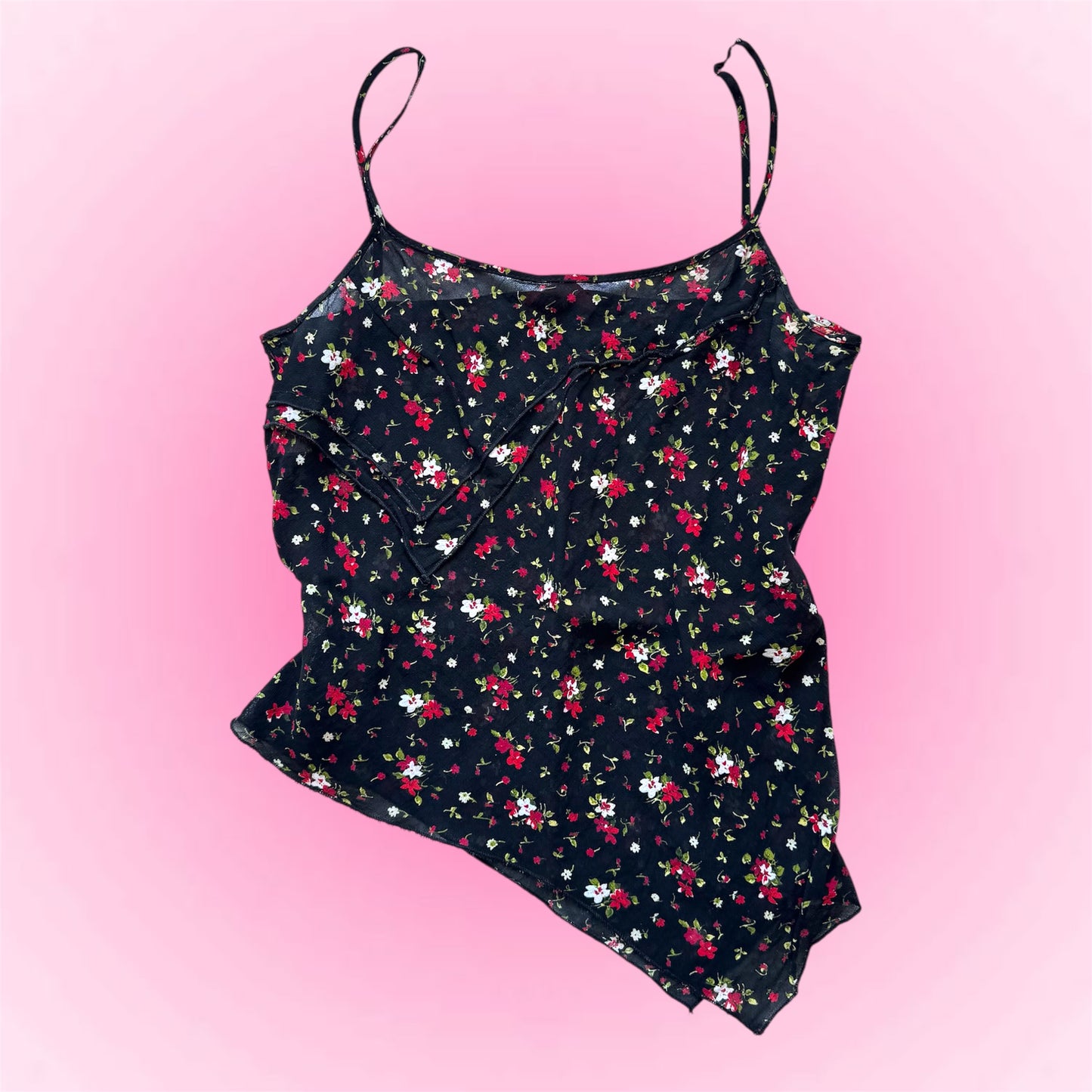 Y2k cute asymmetrical top (S)