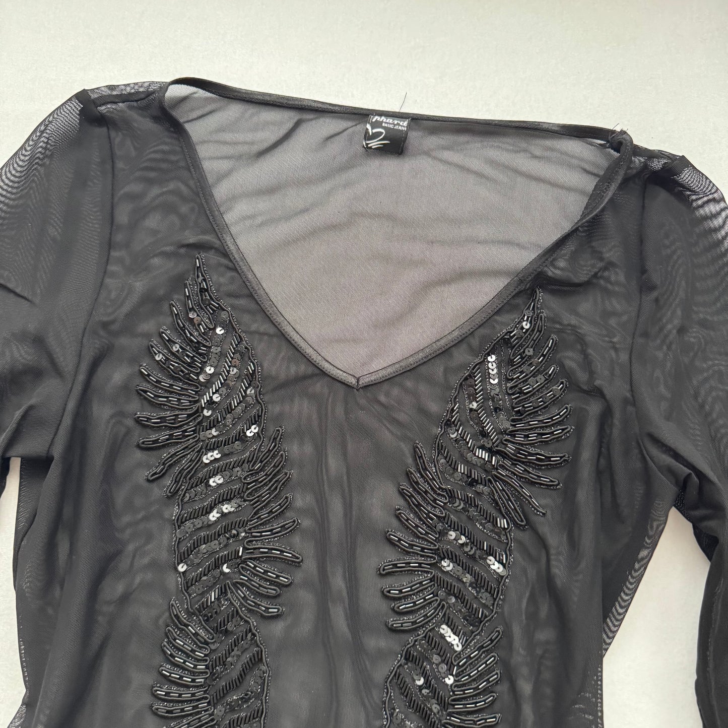 Black mesh wings longsleeeve (M)