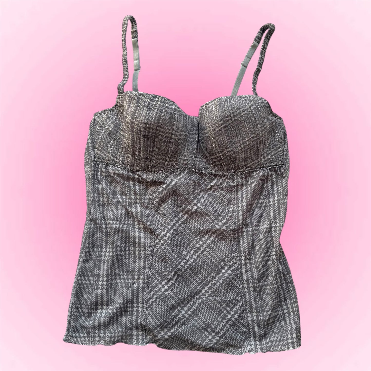Grey Y2k corset (75B)