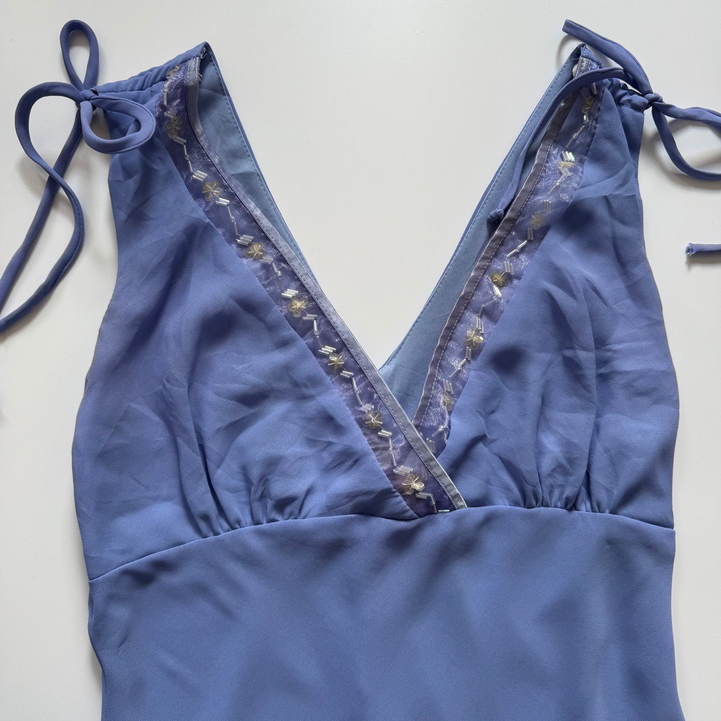 Blue vintage maxi dress (S)