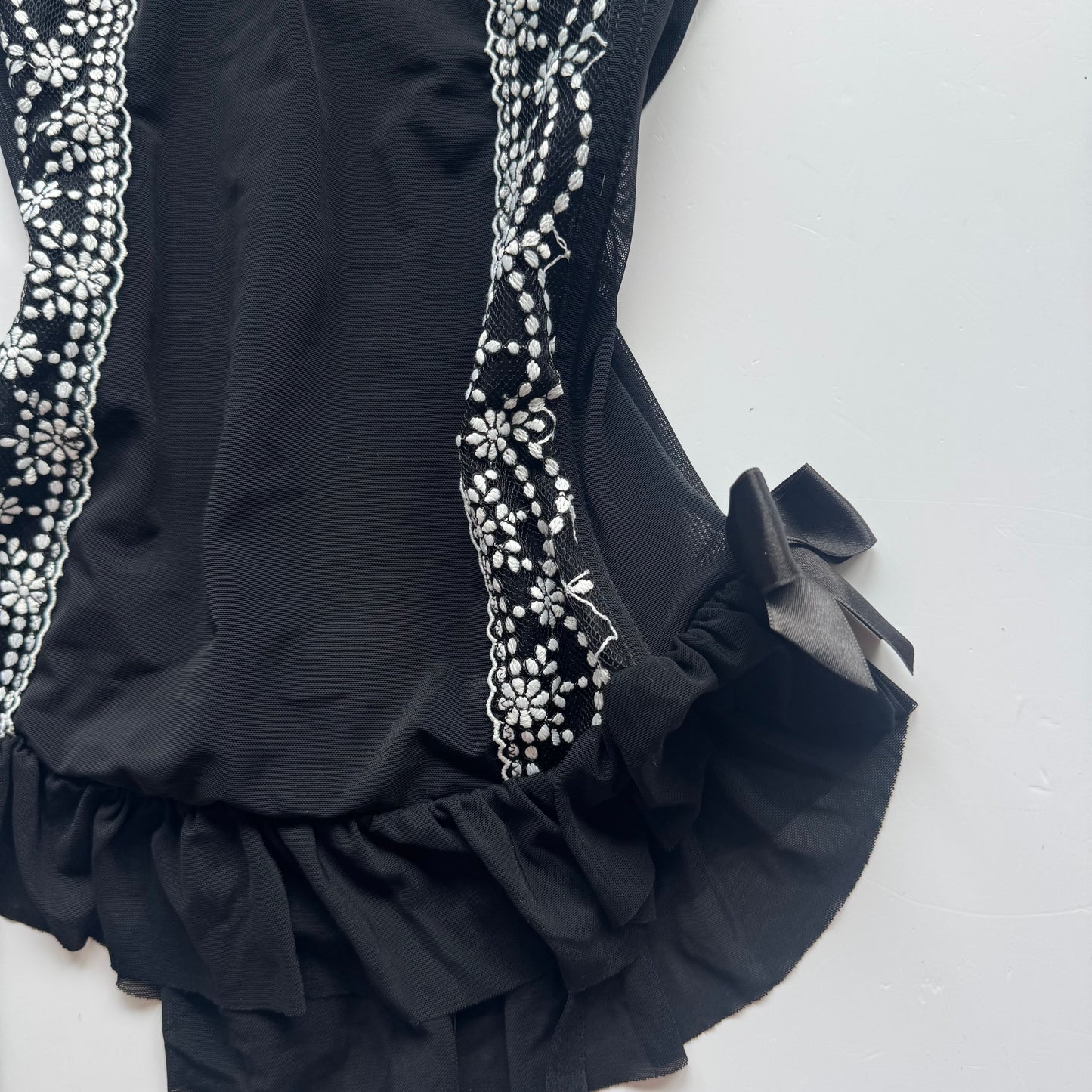 Black Lace Y2K Babydoll Corset (M)