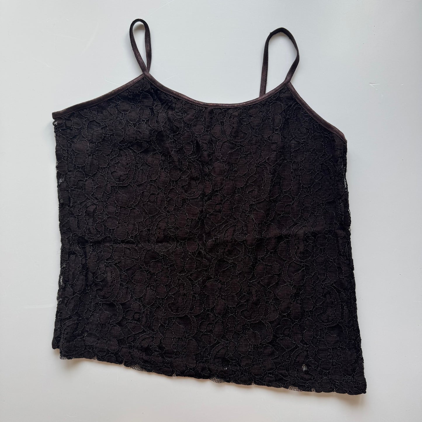Brown lace tank top