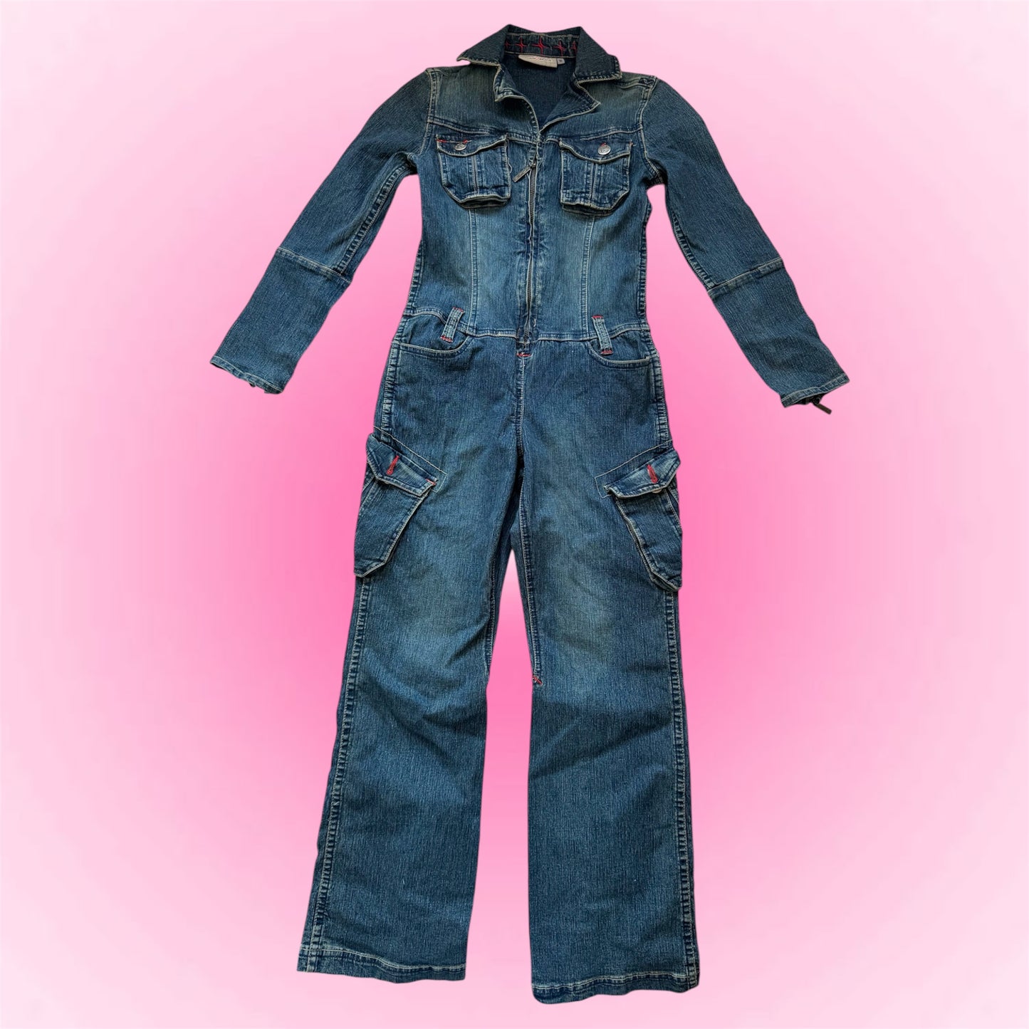 Y2k vintage denim bodysuit (XS)