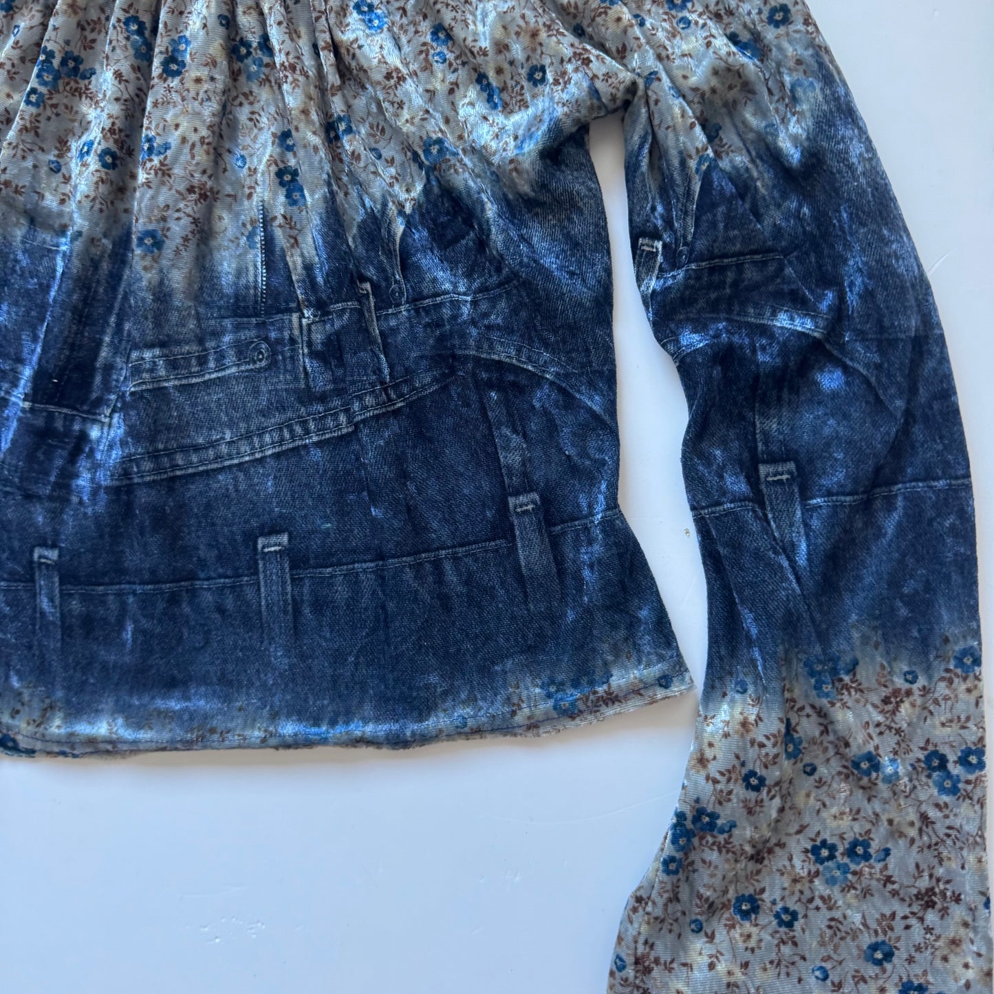 Blue Velvet Y2k Longsleeve (XS)