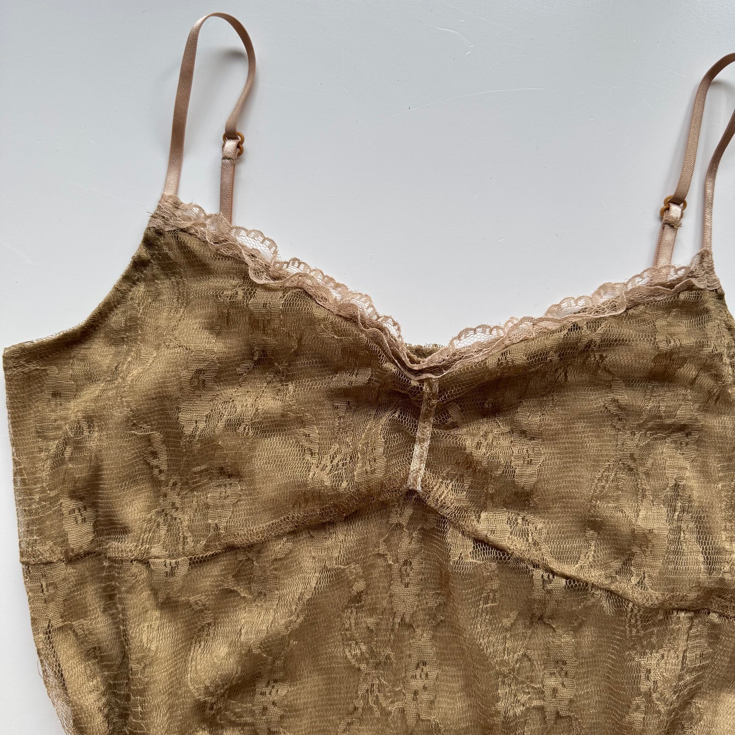 Brown lace cami top (M)