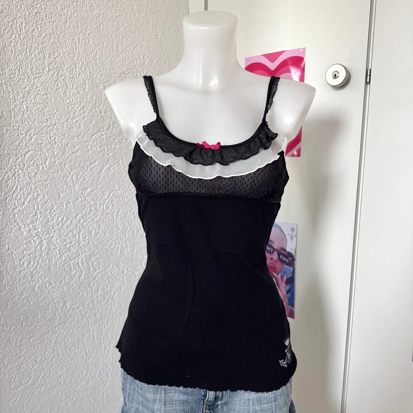 Black coquette Vive Maria Top (S)