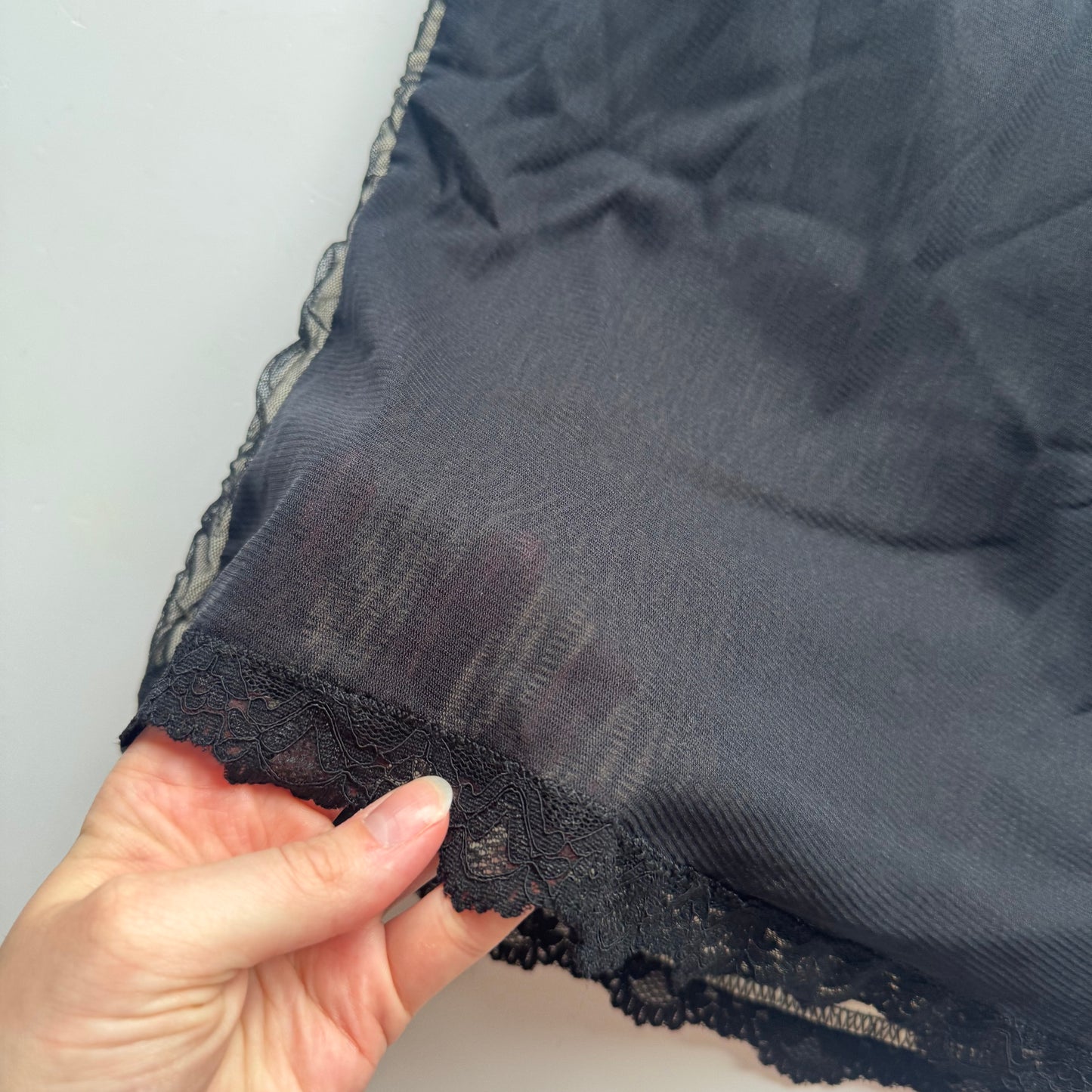 Black Lace Y2k Top (S/M)