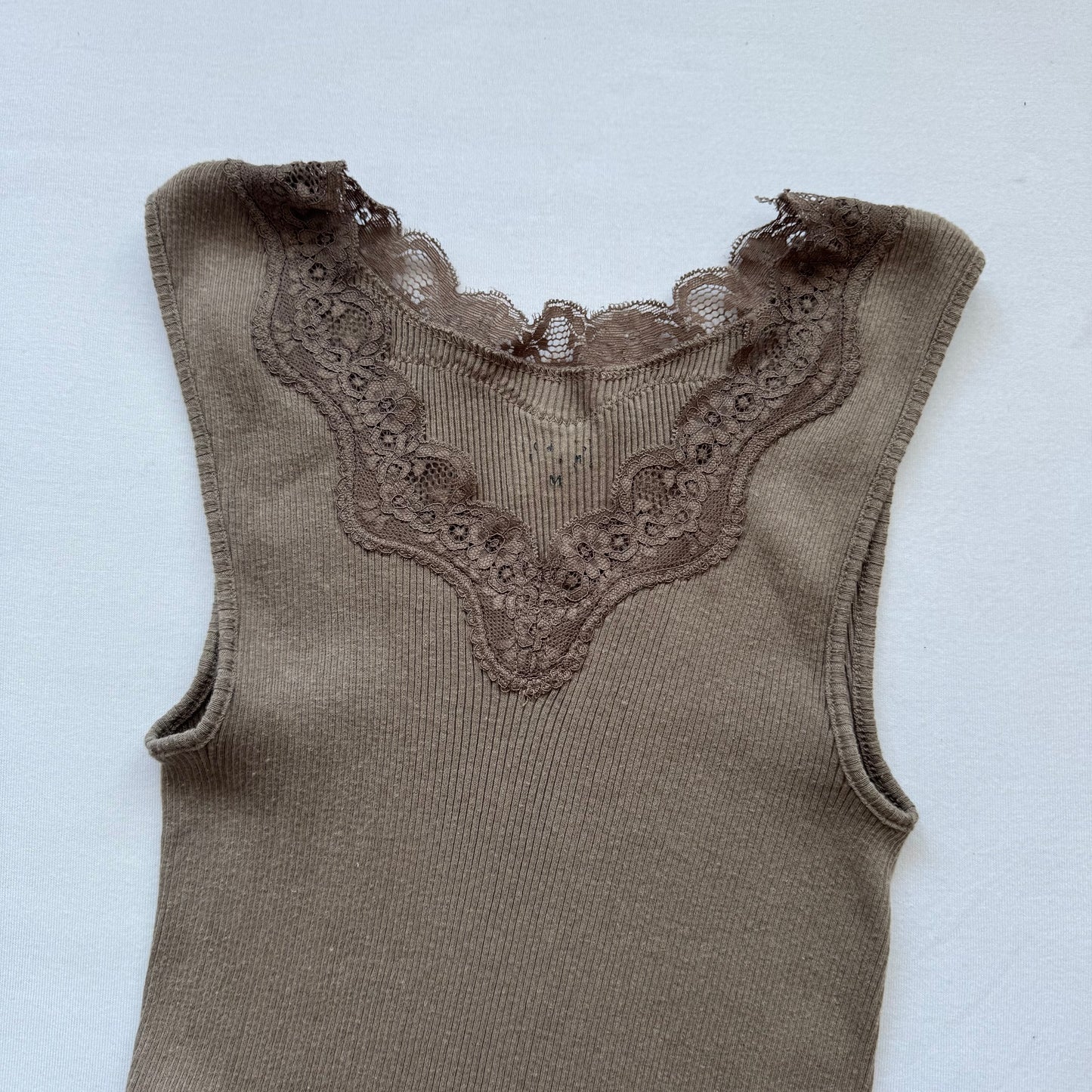 Brown lace top (XS)