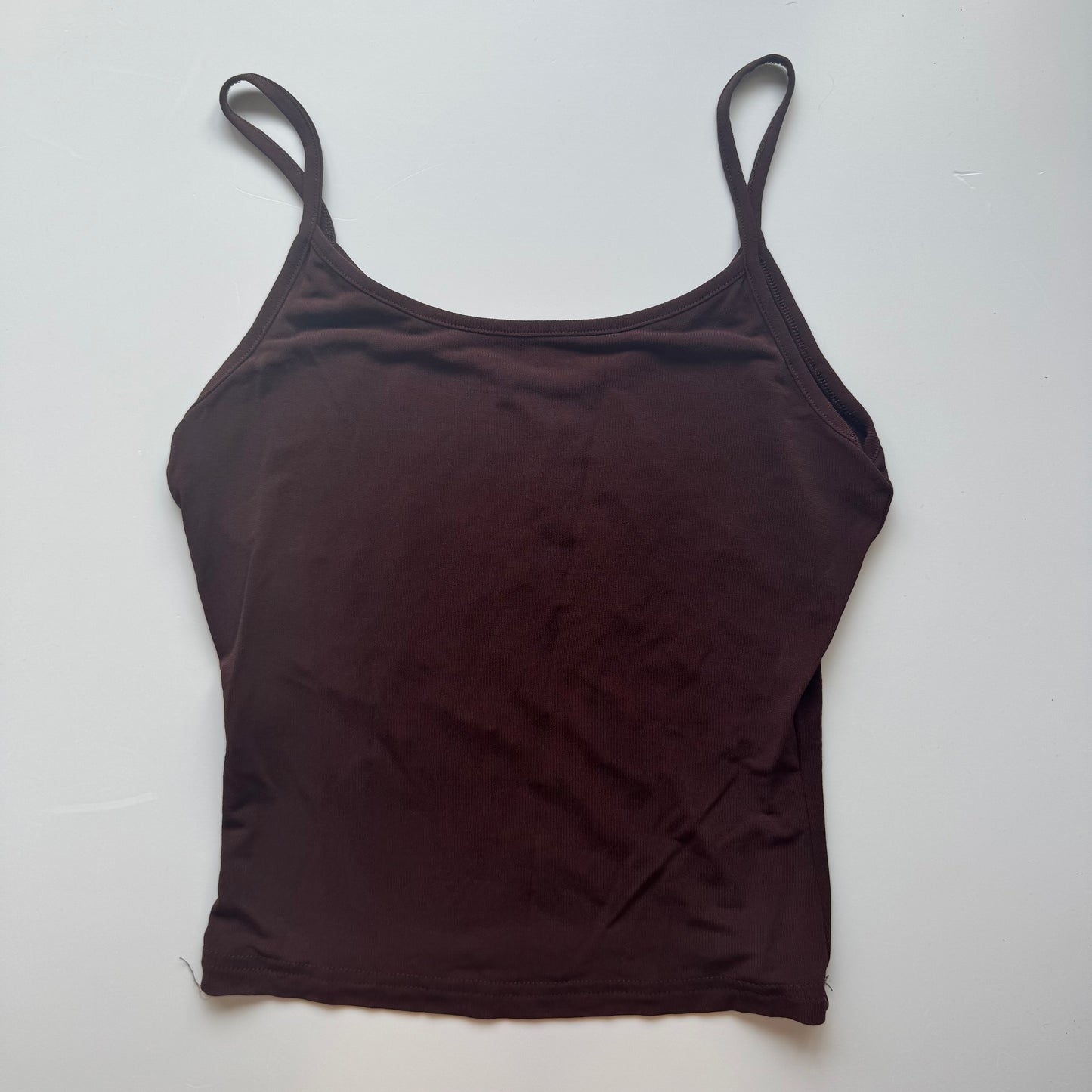 Brown sequin tank top (S)