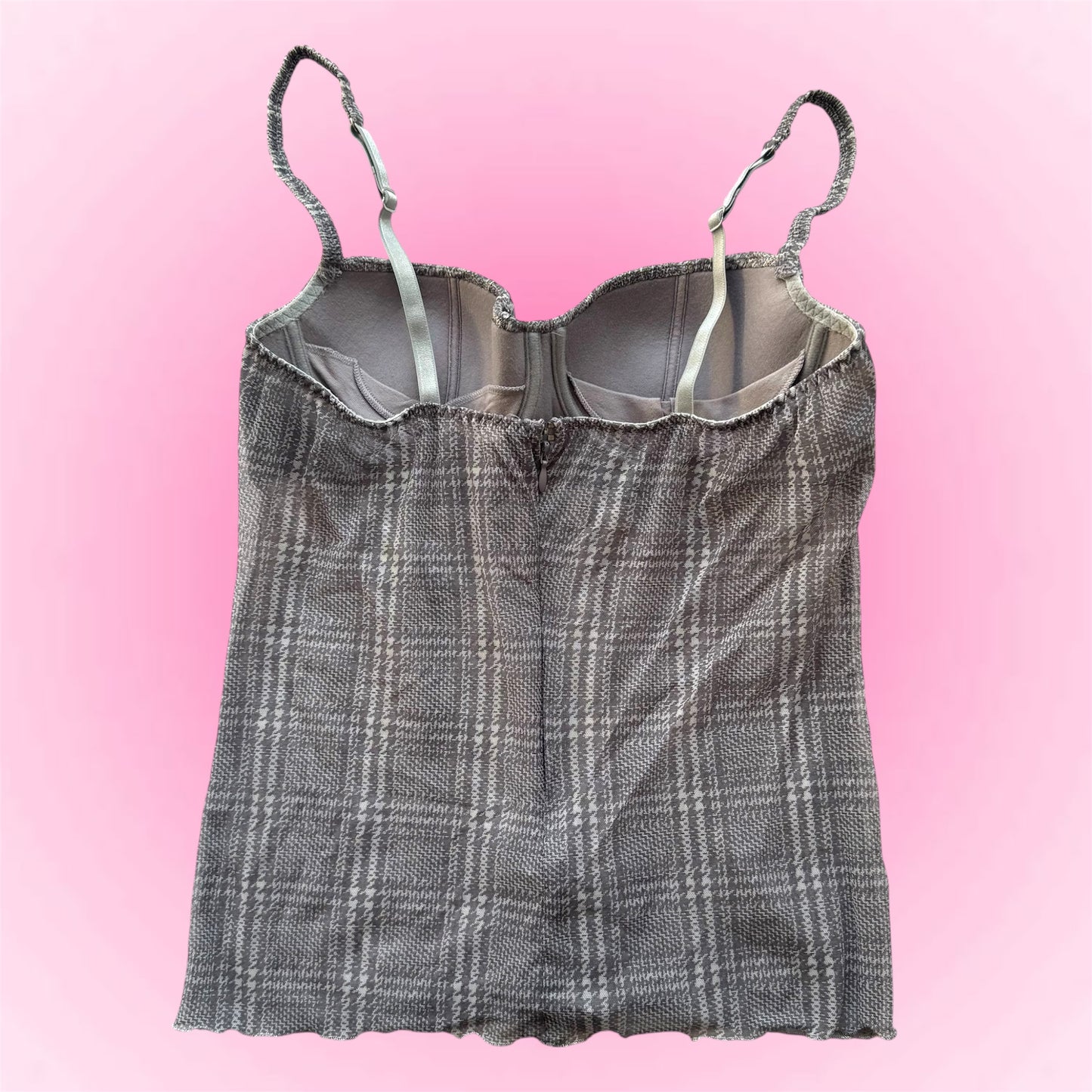 Grey Y2k corset (75B)