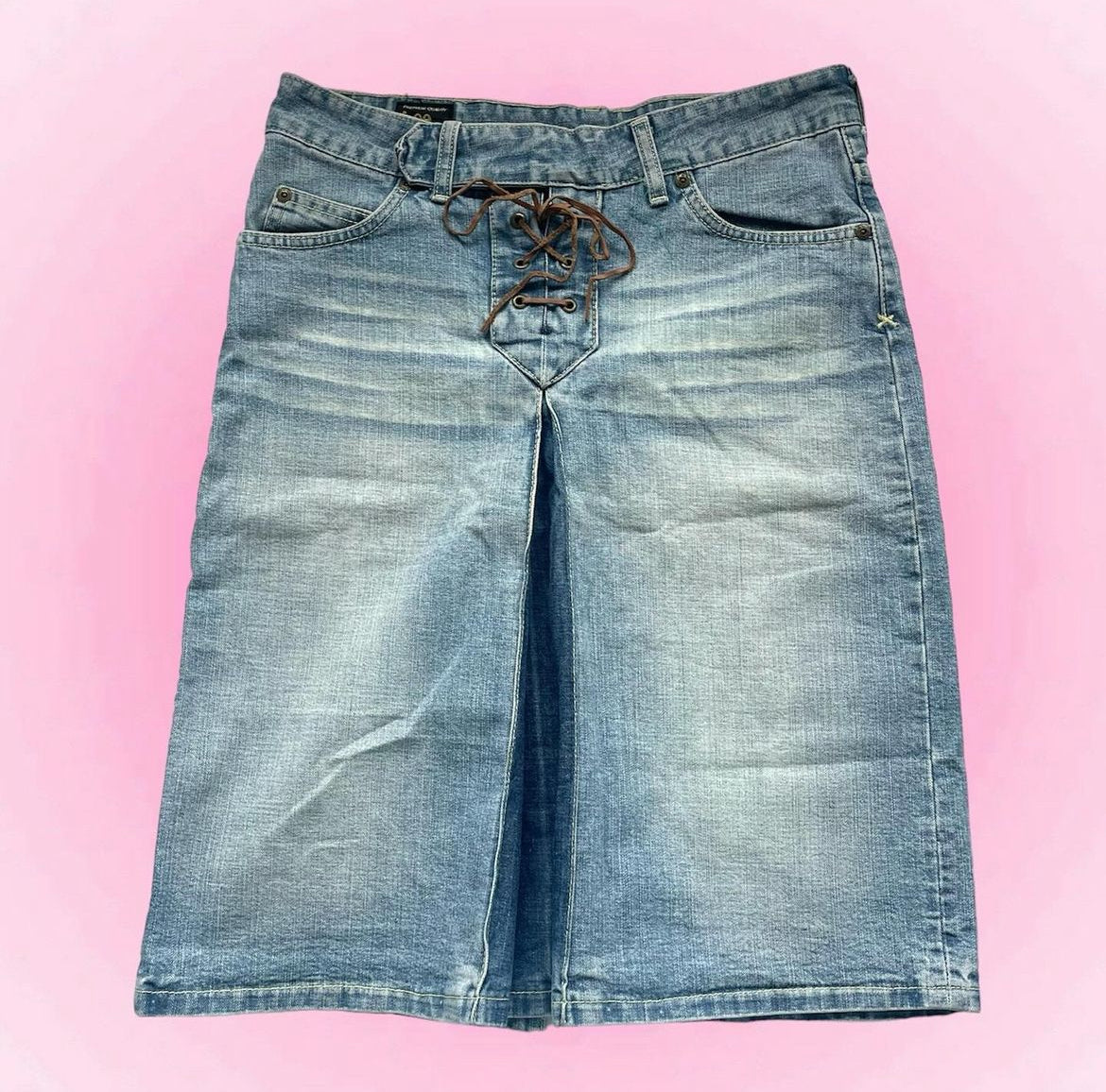 Vintage Jeans Midi Skirt (M)