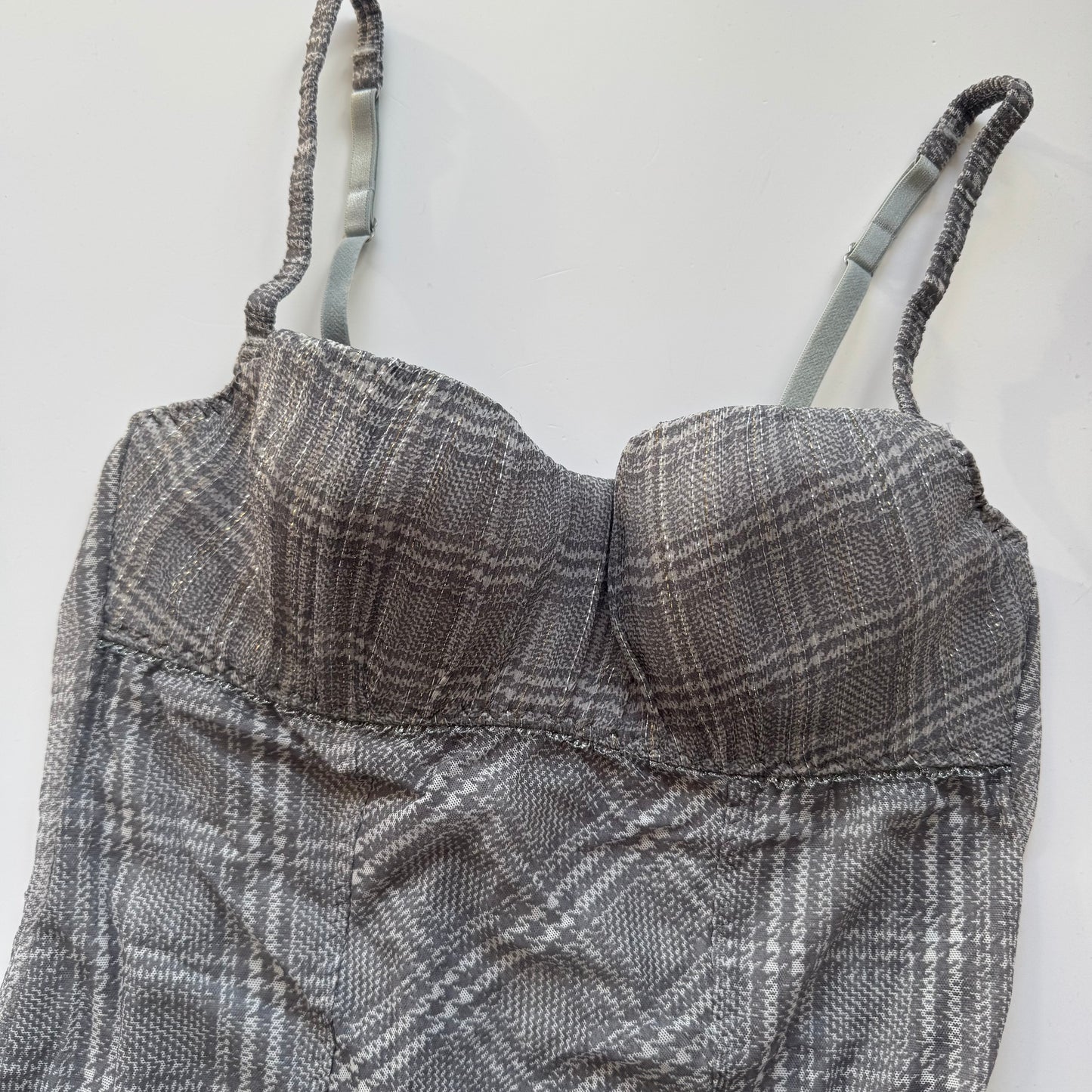 Grey Y2k corset (75B)