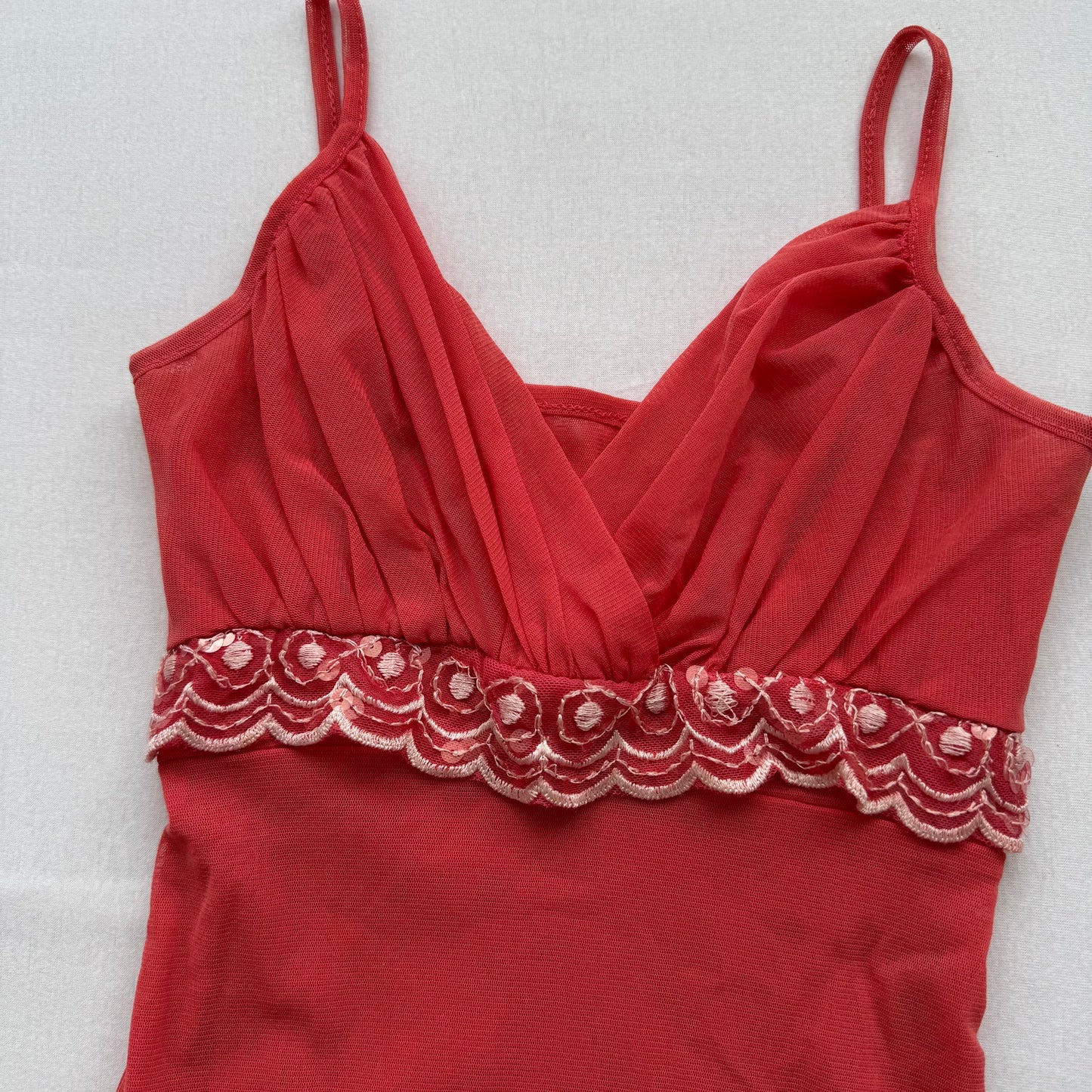 Vintage red mesh cami (XS)