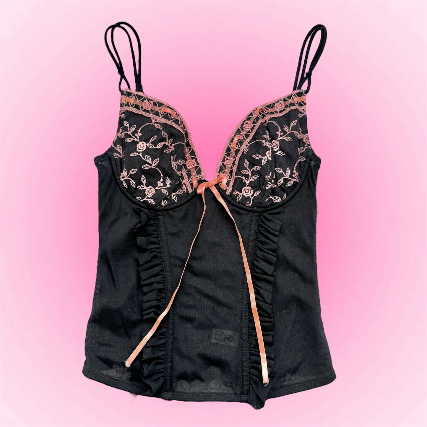 Pretty black corset (70B) deadstock, new with tags