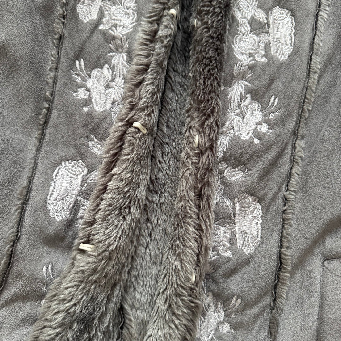 Grey long vintage coat (M)