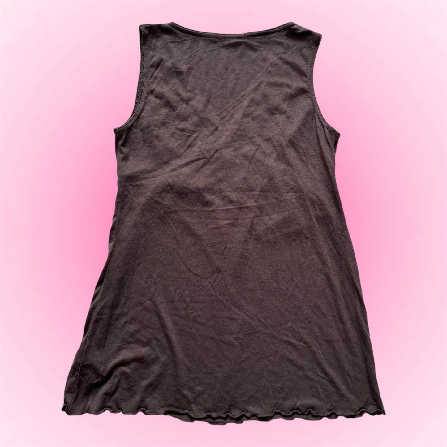 Brown babydoll top (M)