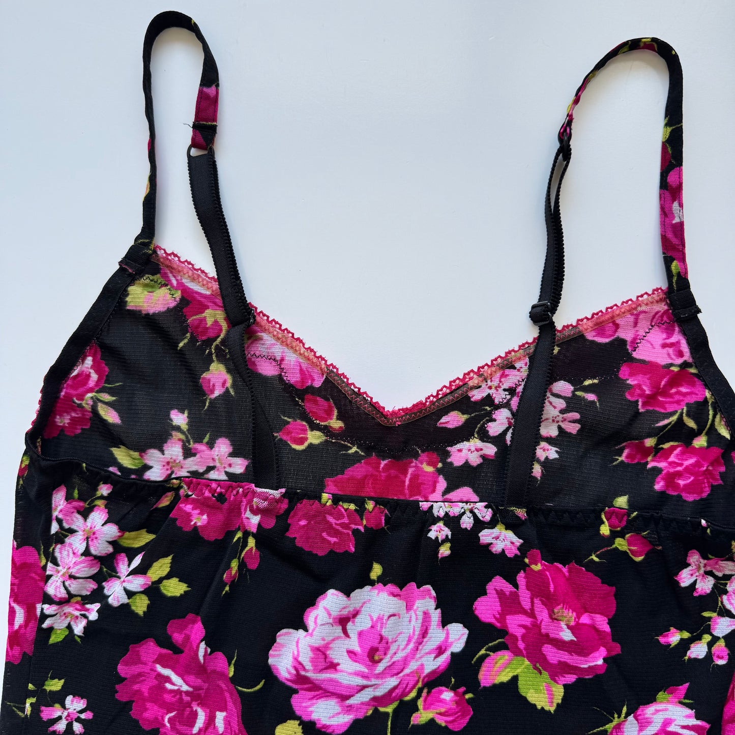 Y2k flower mesh top (S)