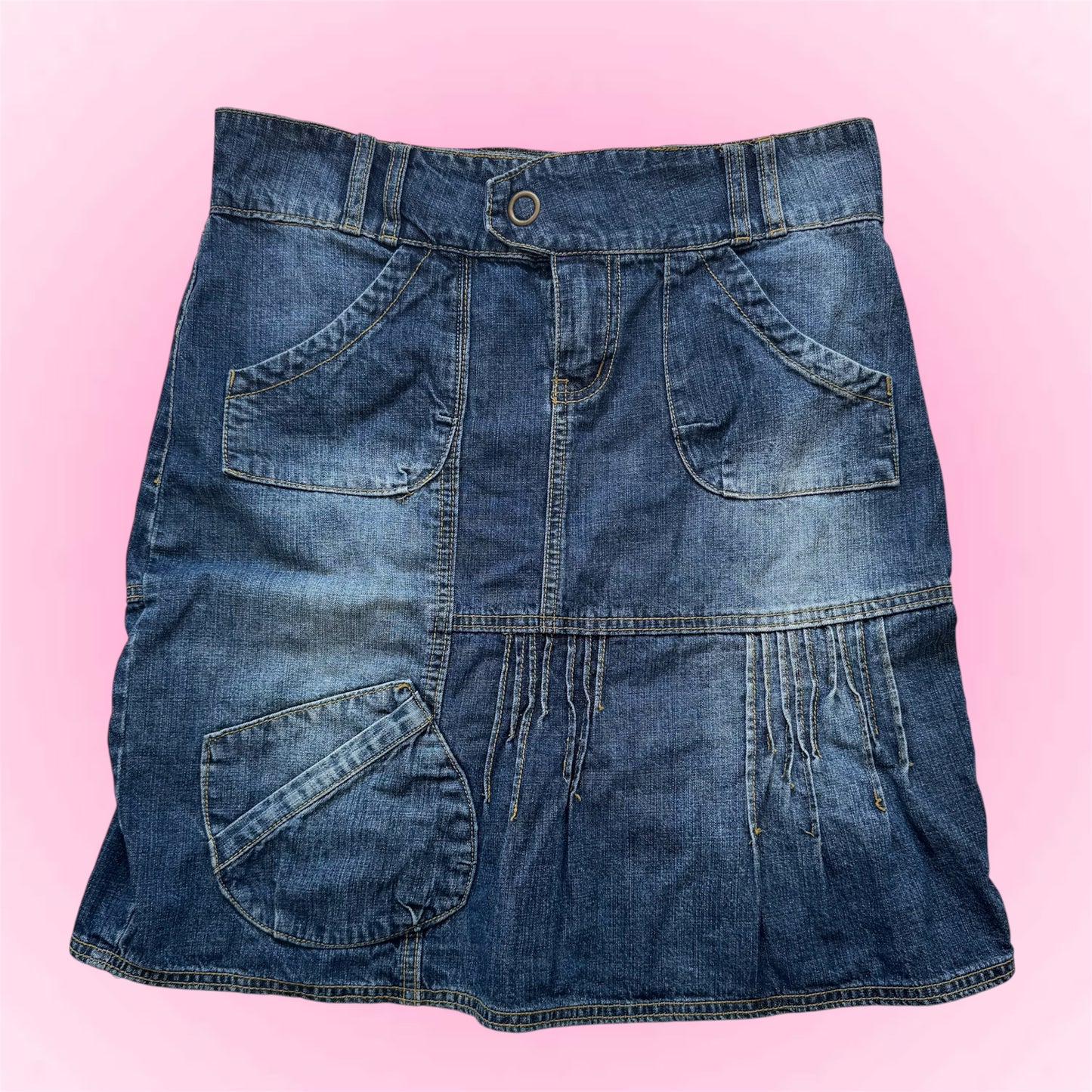 Denim Y2k midi skirt (M)