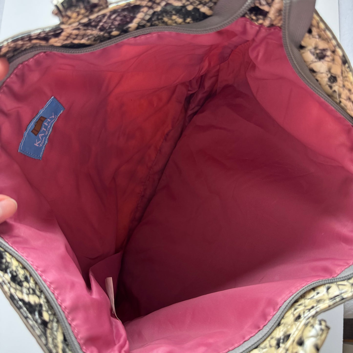 Snakeskin Print Tote Bag