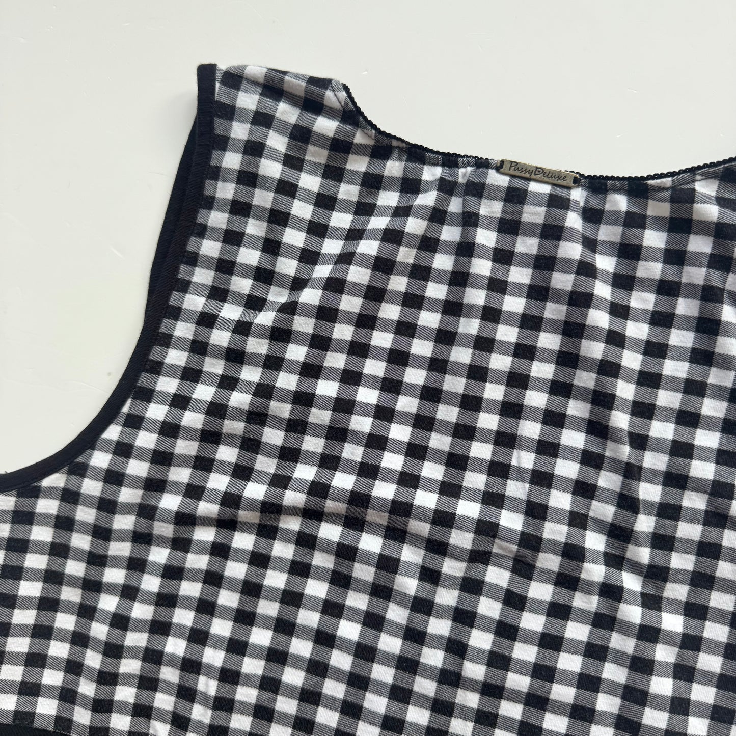 Gingham Cherry Y2K Shirt (M)