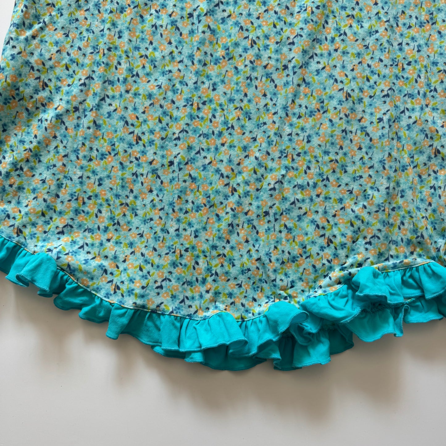 Green floral dress (M)