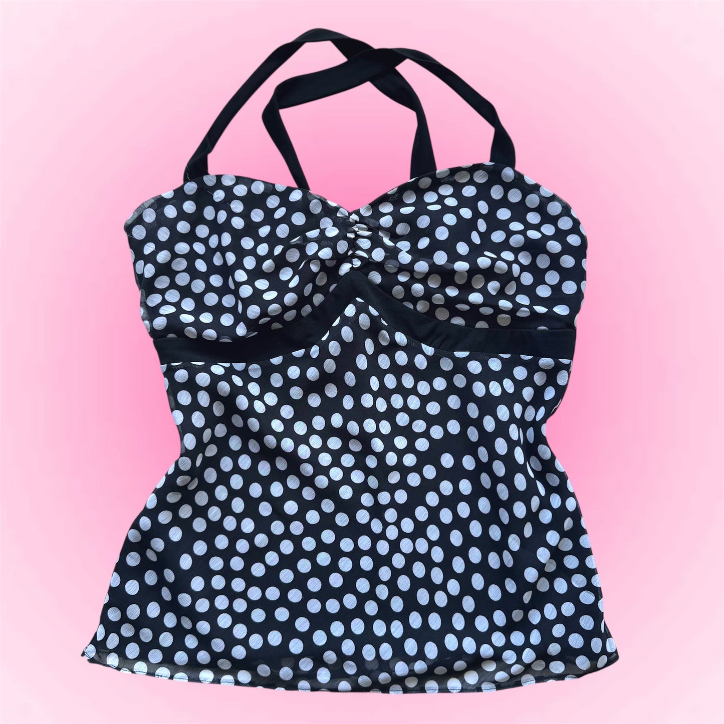 Polka dot cami top (M)