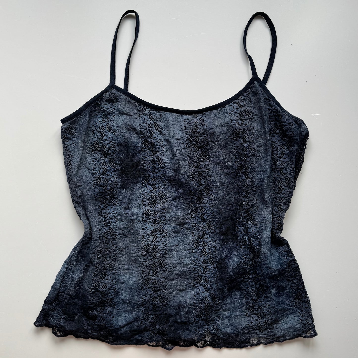 Blue vintage tie dye tank top (M)