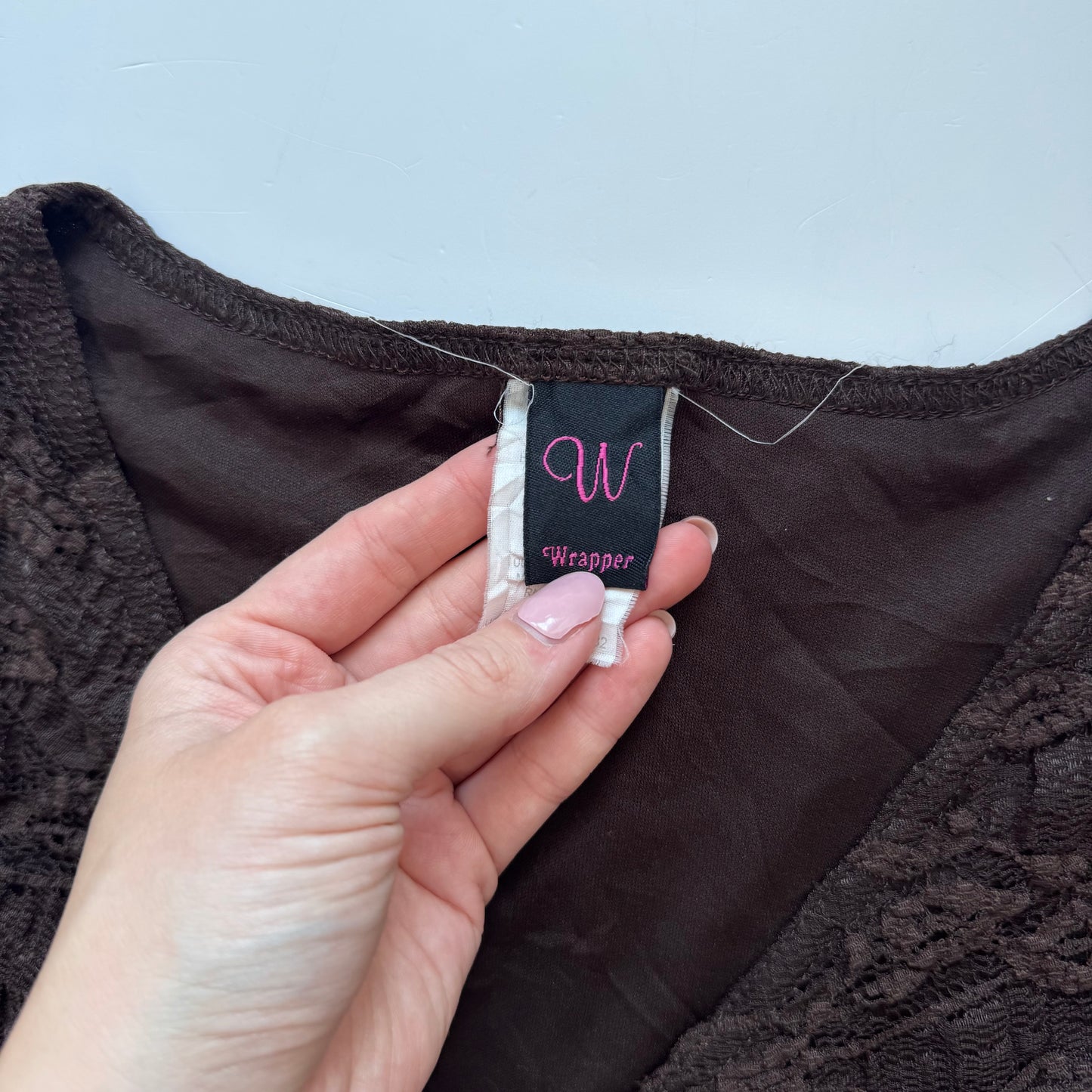 Brown Lace Y2K Tshirt (M)