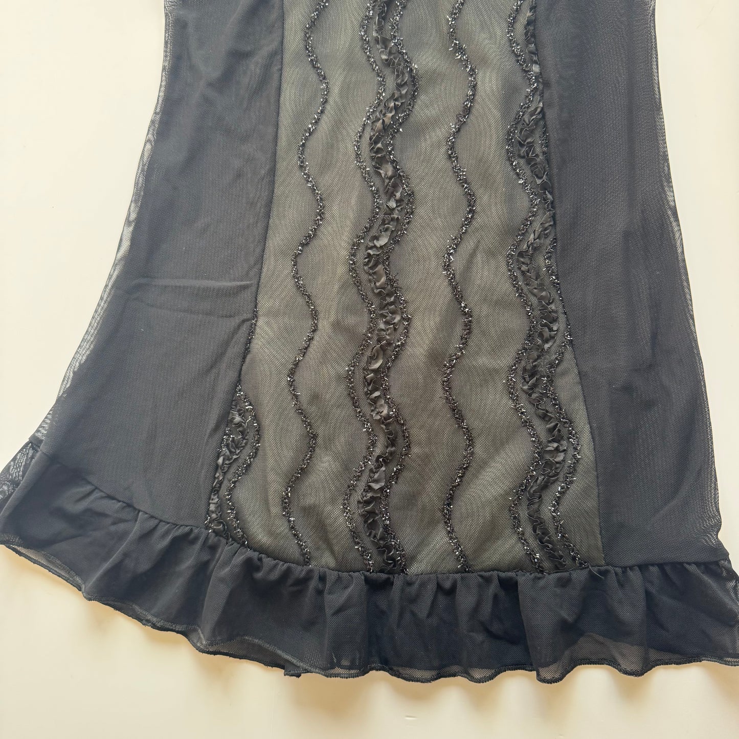Black vintage slip dress (S)