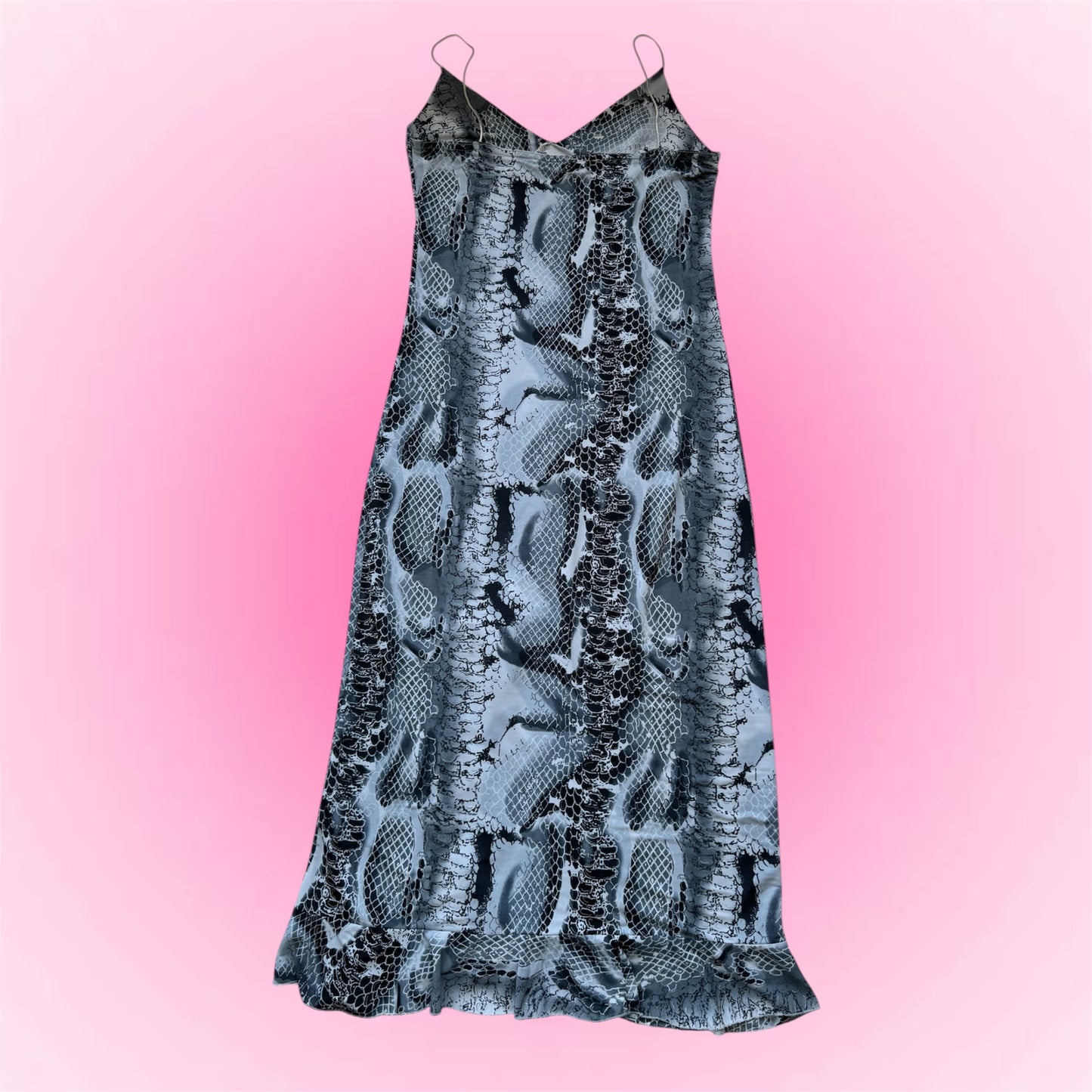 Grey snake print dress (S)