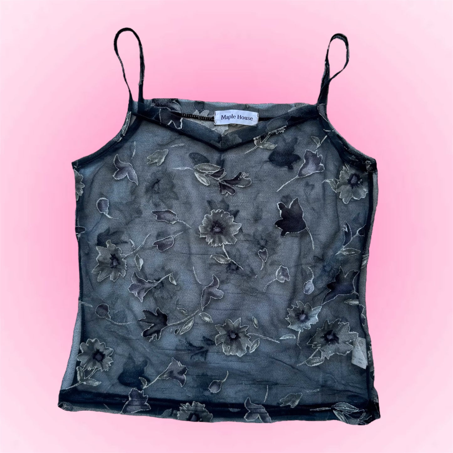 Grunge mesh flower top (M)