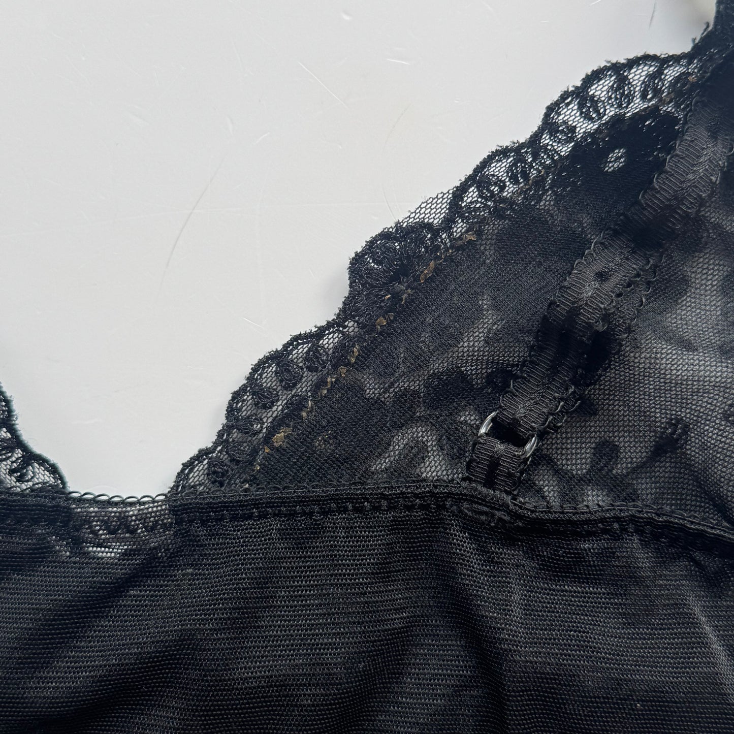 Black Sheer Lace Babydoll Cami (S)