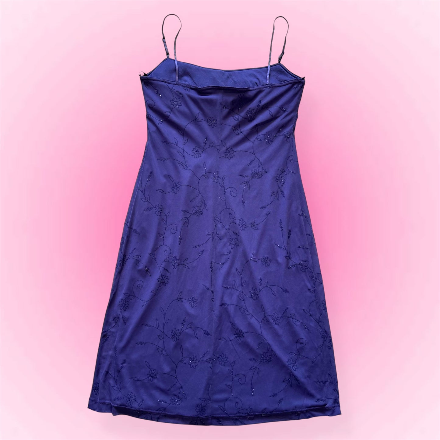 Purple glittery flower dress (M)