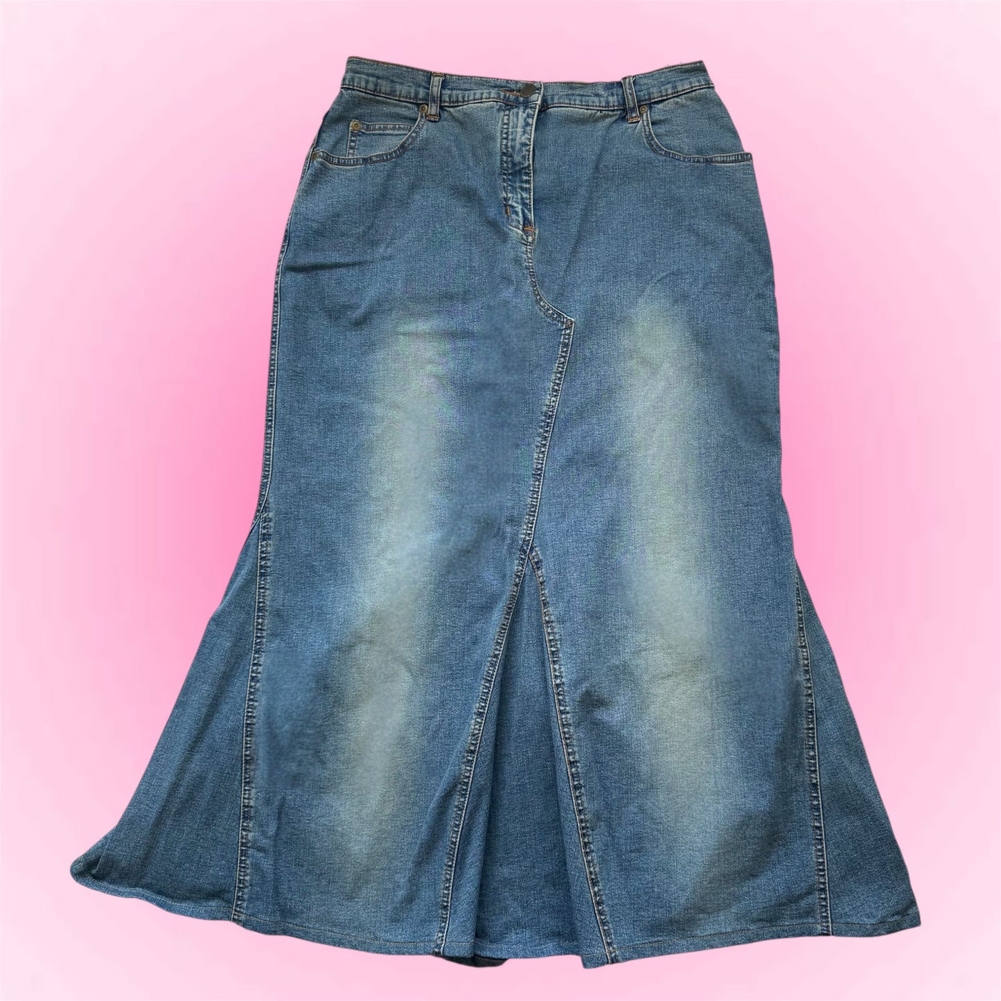 Denim maxi skirt (M)