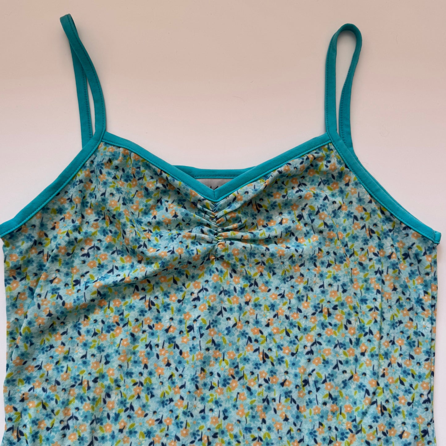 Green floral dress (M)