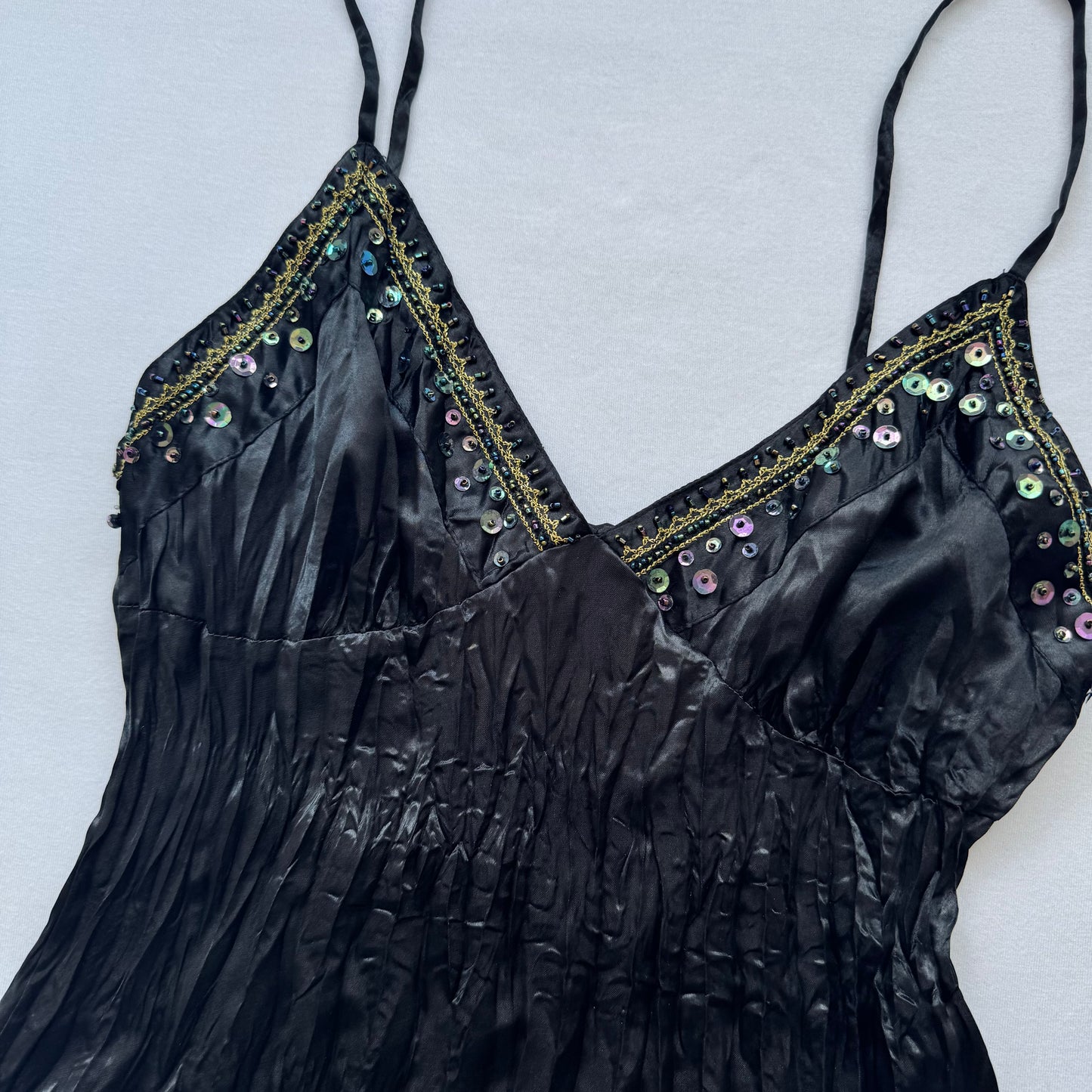 Black beaded top (M)
