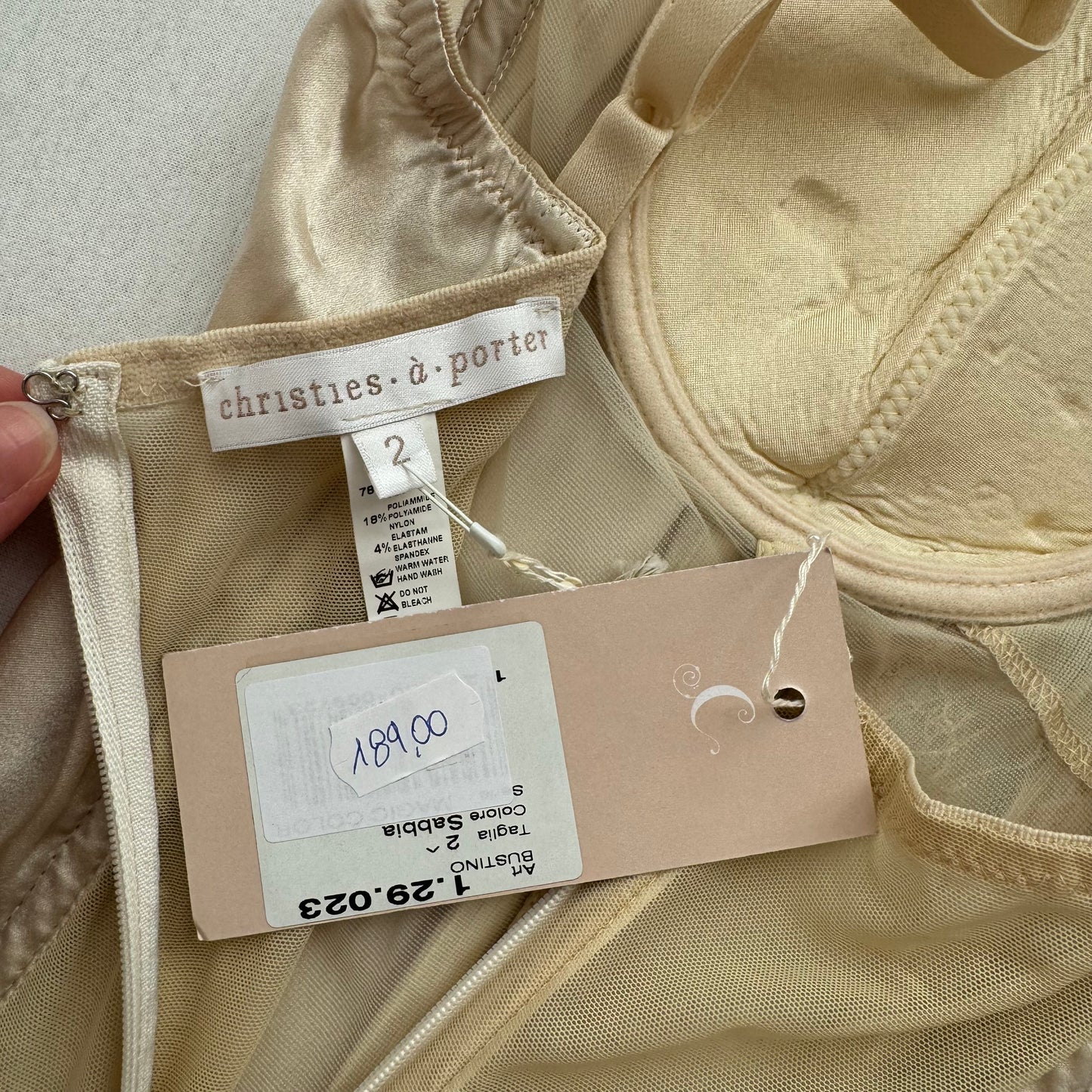 Beautiful corset top (75B) deadstock, new with tags