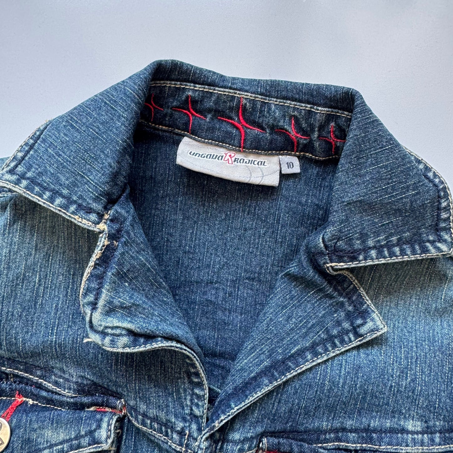 Y2k vintage denim bodysuit (XS)