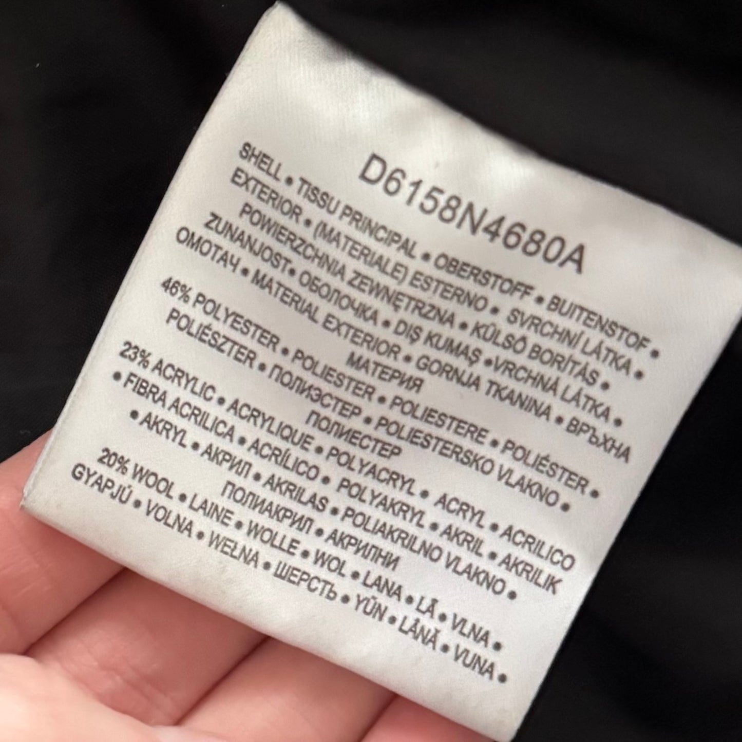 Black & White Plaid Coat (S)