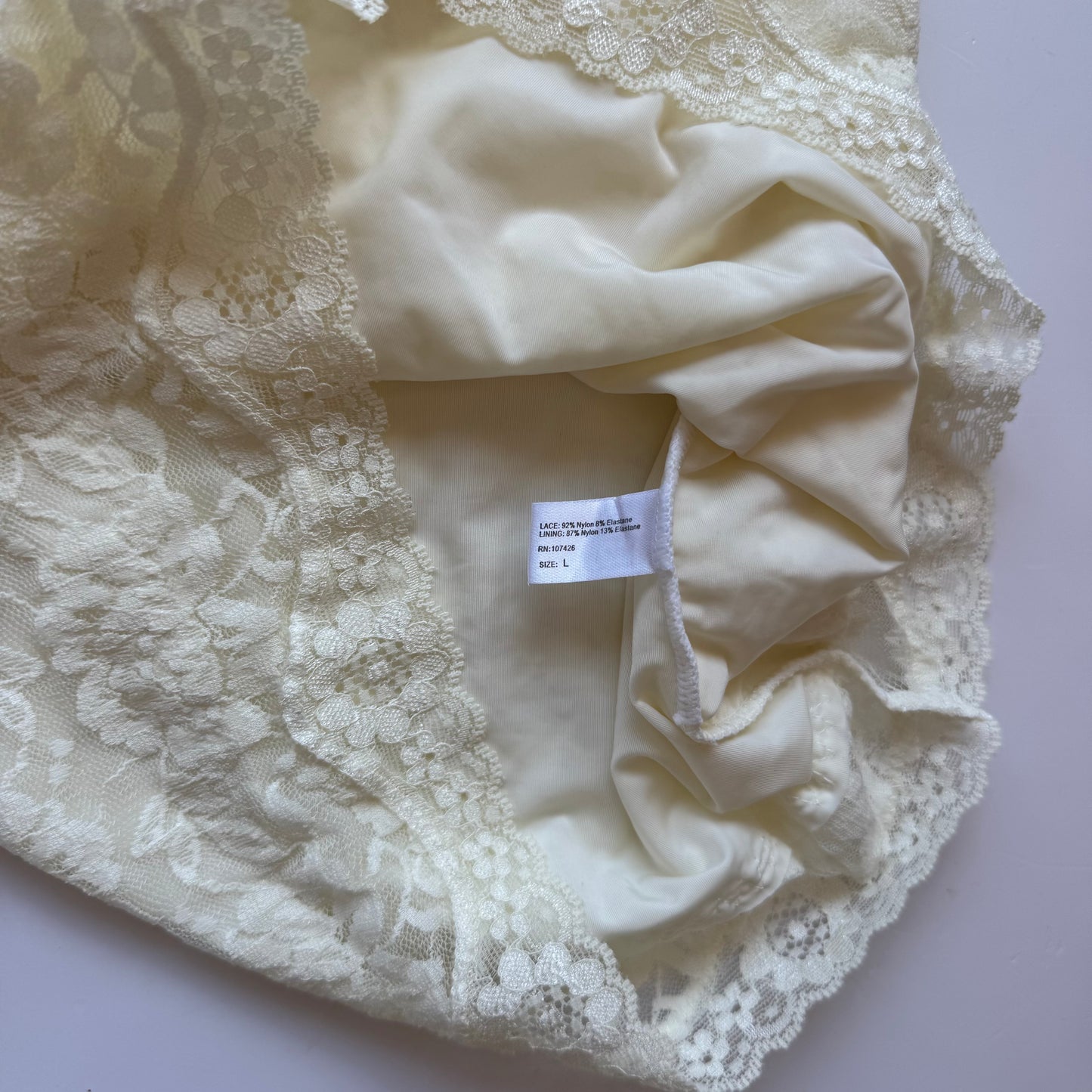 Cream Coquette Lace Shirt (S)