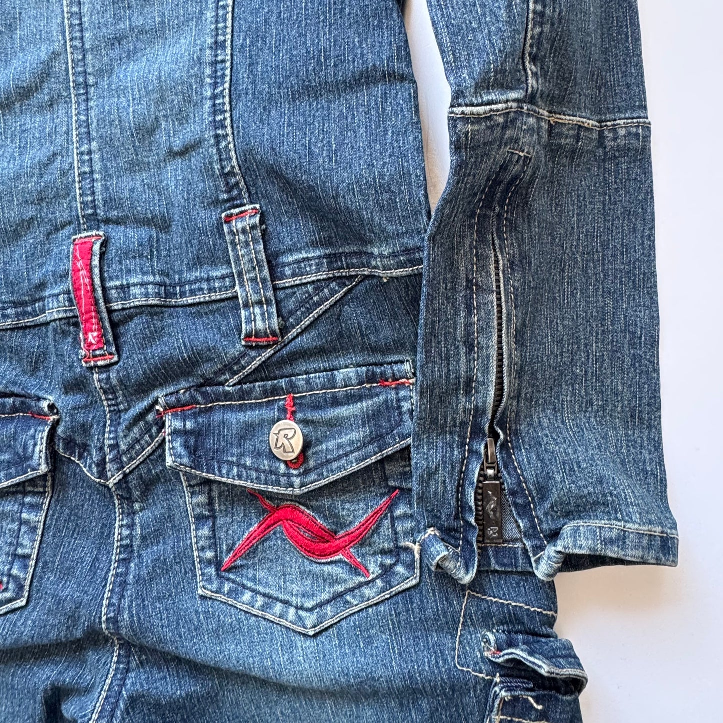 Y2k vintage denim bodysuit (XS)