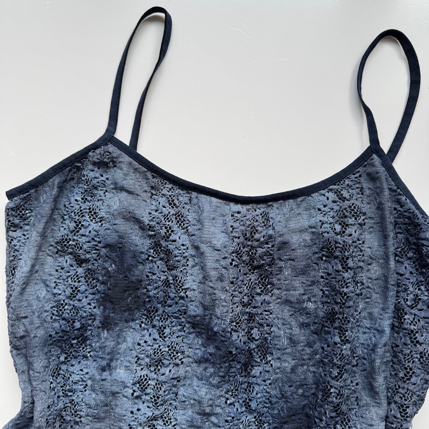 Blue vintage tie dye tank top (M)