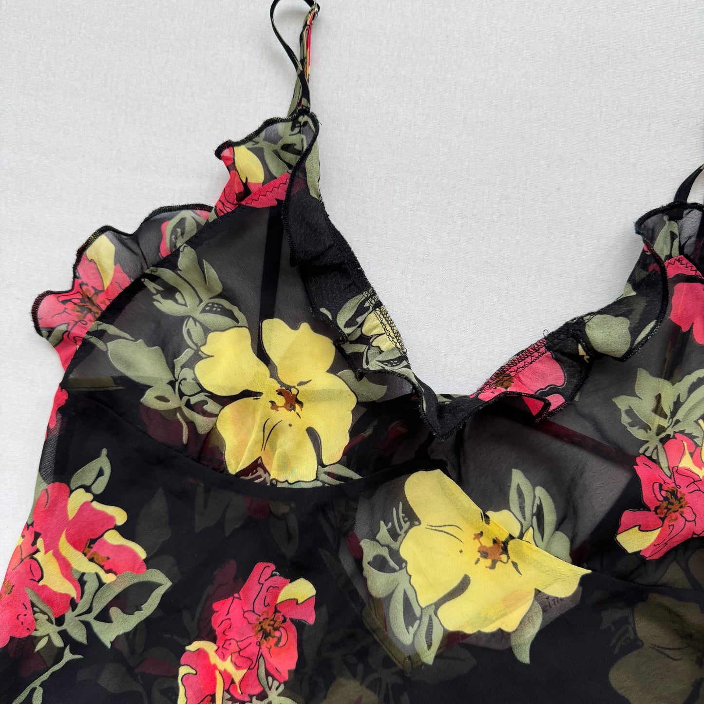 Black flower top (M)