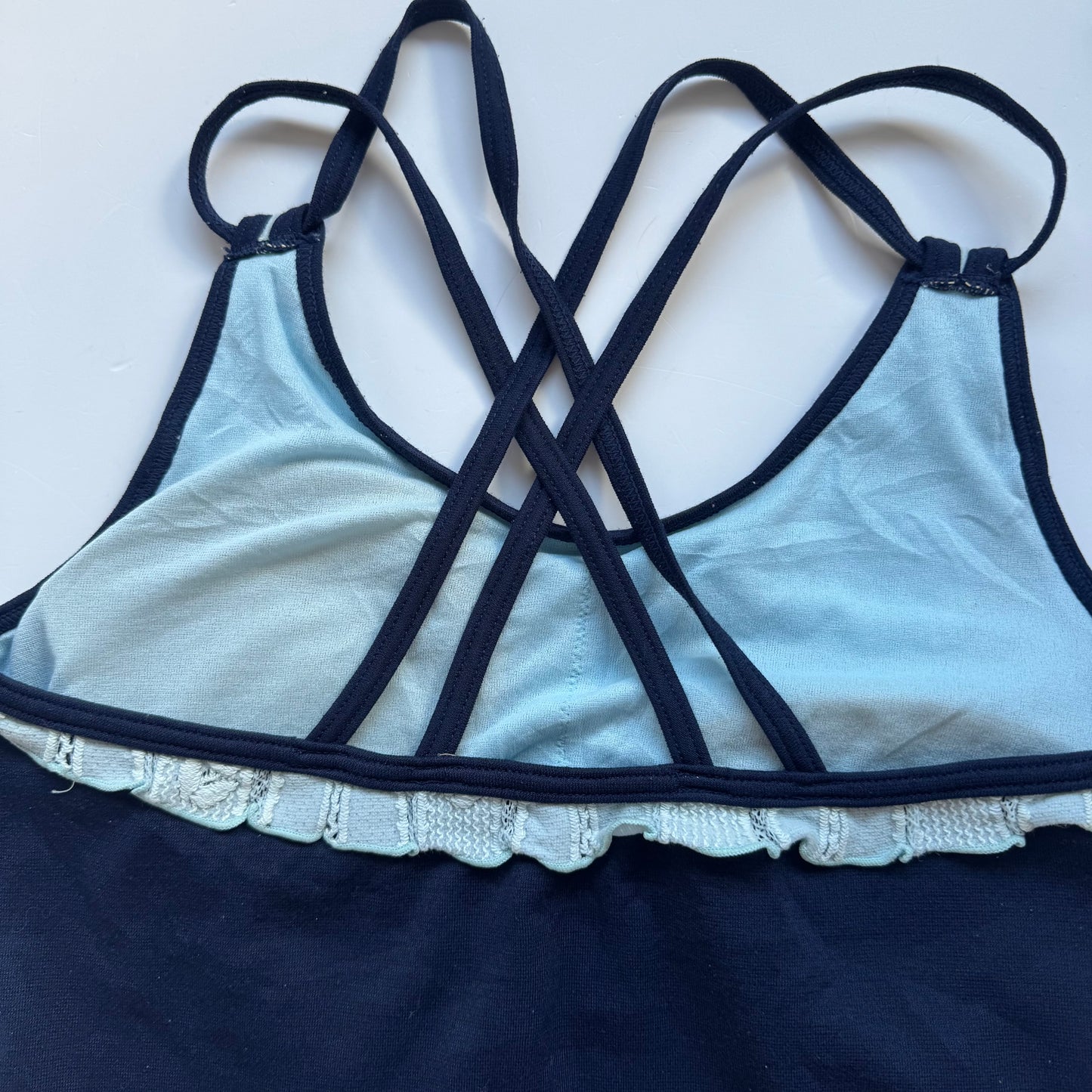 Blue Ruffle Y2K Tanktop (XS)