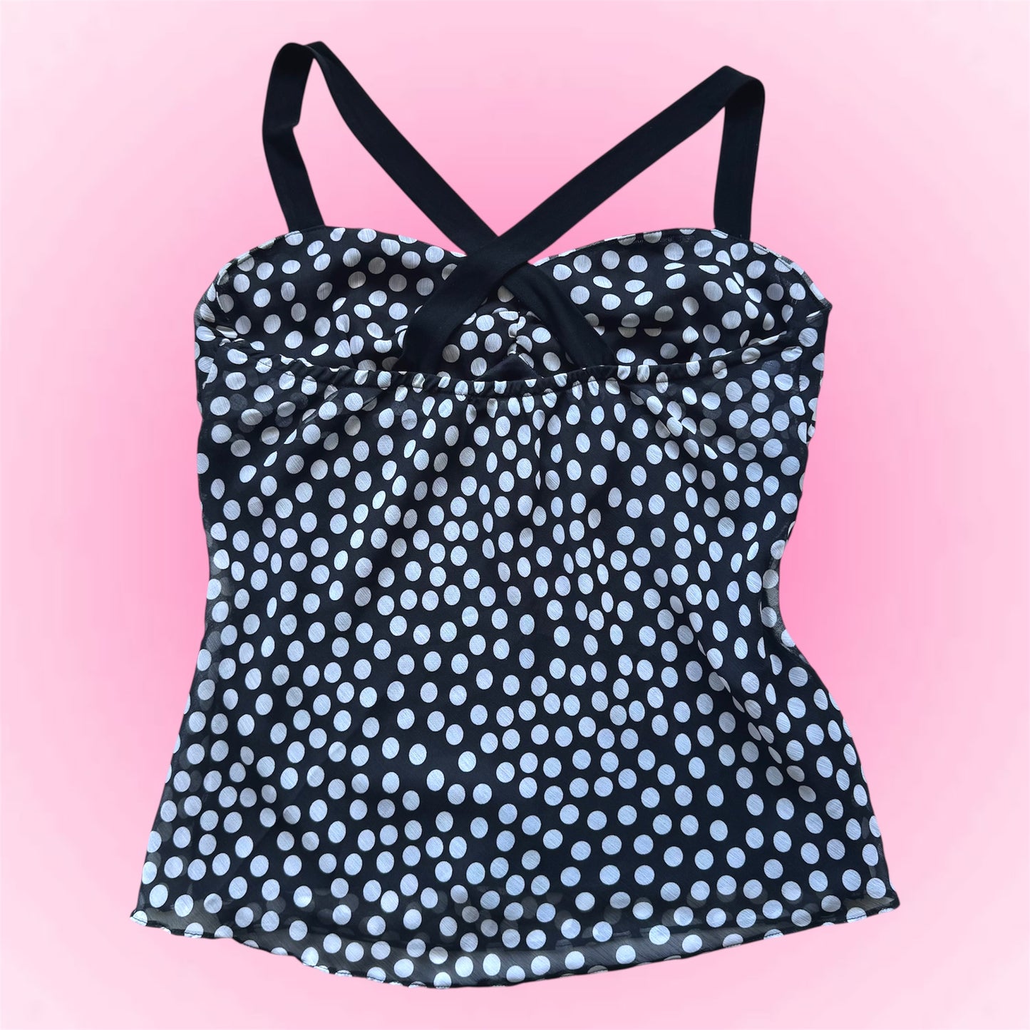 Polka dot cami top (M)