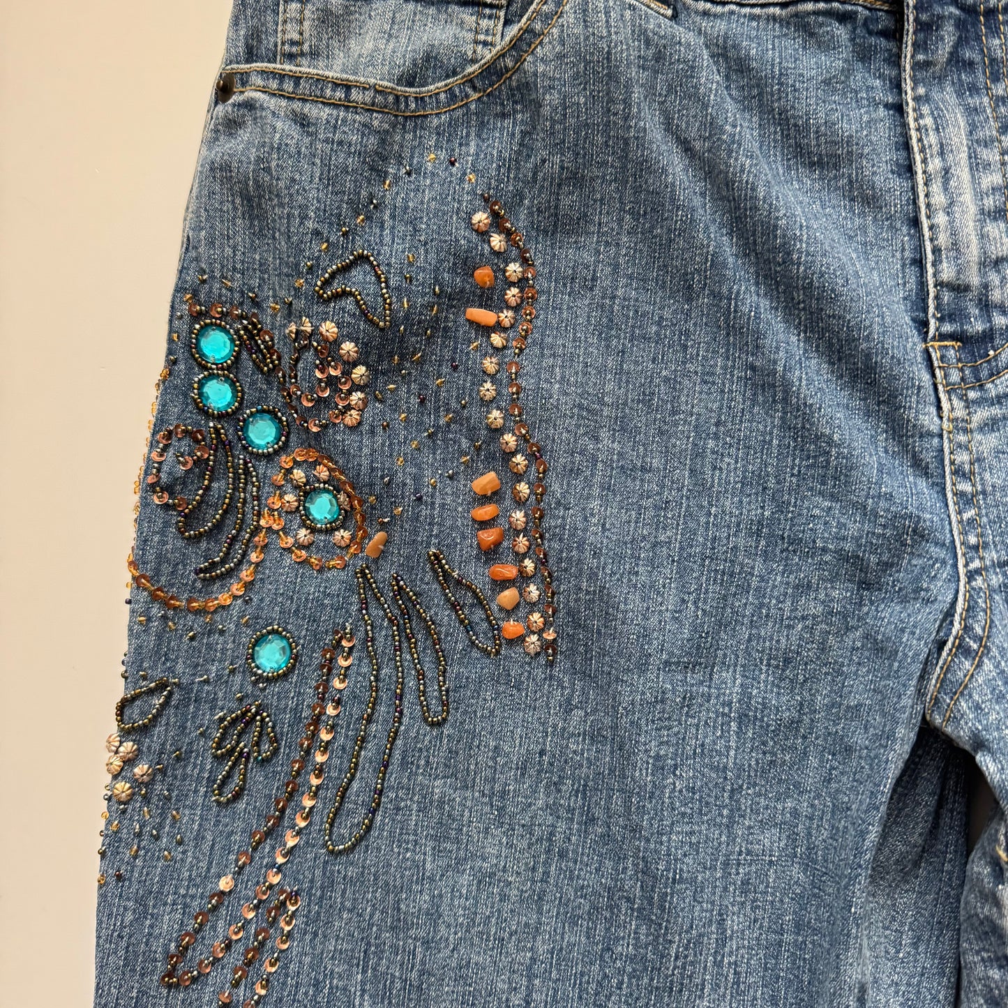 Beaded Y2k Jeans (L)