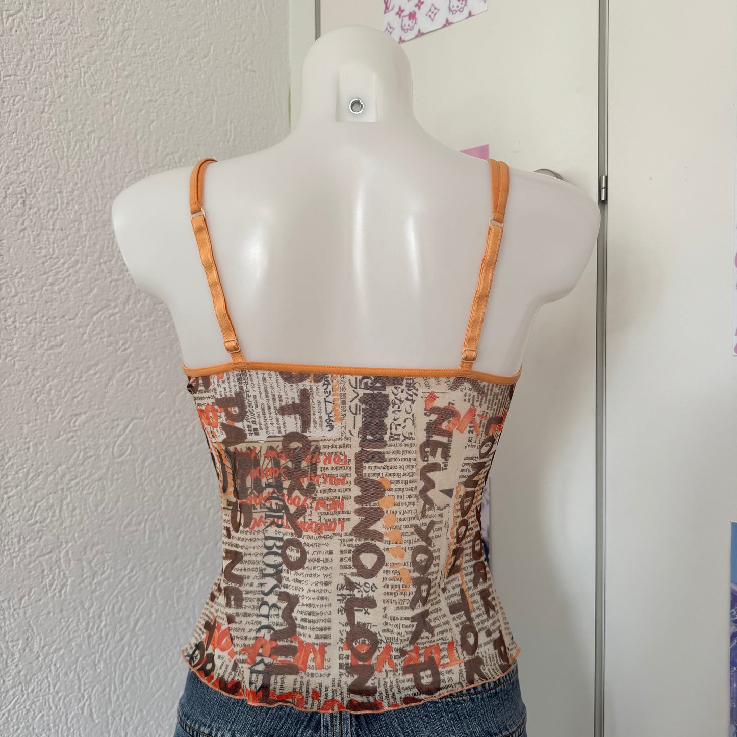 Y2k mesh cami top (M)