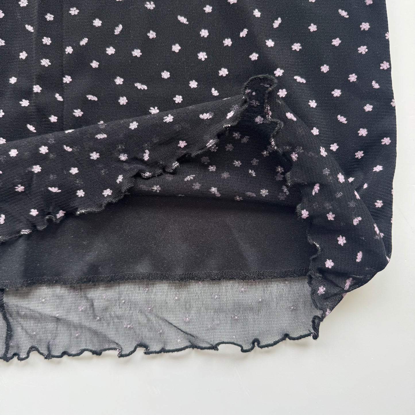 Black Flower Midi Skirt (S)